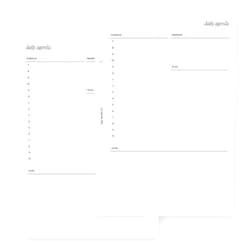 MAY PAPER CO. A5 Daily Undated Hourly Planner Insert for Filofax A5, LV GM agenda refill 6 hole 5.8 x 8.3