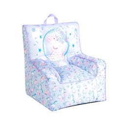 Idea Nuova Peppa Pig Toddler Nylon Bean Bag Chair with Piping & Top Carry Handle