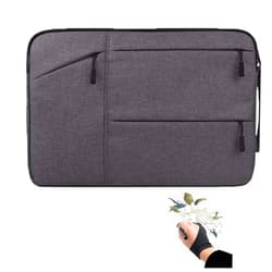 Higotech Drawing Tablet Case Carrying Bag with Artist Glove Graphics Tablet Sleeve Protective Bag for Huion H610 Pro, HS610, Xp-pen Deco 01, Star 06, Ugee M708 and Veikk A30, A50