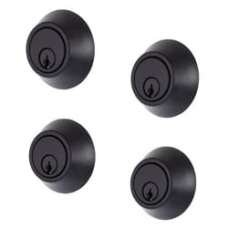 BRINKS Commercial - 4-Pack Single Cylinder Deadbolt Lock, Matte Black Finish - Meets ANSI Grade 1 Standards and has 3-Hour UL Fire Rating