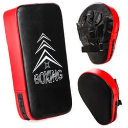 ZOOFOX 2-in-1 Punching Mitts Kick Pack Set, Boxing Pads Curved Focus Mitts, Training Hand Pad Taekwondo Kick Pad for Beginner, Adjustable Strike Shield Arm Pad for Muay Thai, Taekwondo, MMA