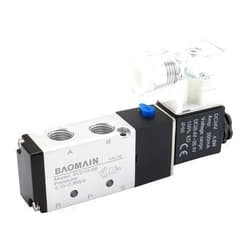Baomain Pneumatic Air Control Solenoid Valve 4V210-08 DC 24V 5 Way 2 Position PT1/4