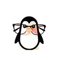 PURRSI Wood Creative Eyeglass Holder Cute Pet Glasses Stand Holder, Wooden Animal Spectacle Eyeglass , Cute Animal Handmade Sunglasses Display Rack for Home, Office, Desk, Nightstand (penguin glasses frame)
