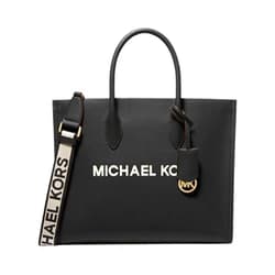 Michael Kors MK Mirella Medium Pebbled Leather Shoulder Tote Bag