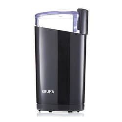 Krups One-Touch Coffee and Spice Grinder 3 Ounce Bean Hopper Easy to Use, One Touch Operation 200 Watts Coffee, Spices, Dry Herbs, Nuts, 12 Cup Black
