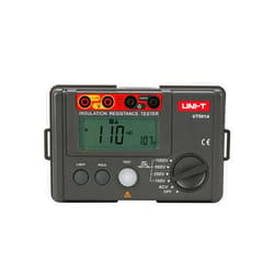 UNI-T Digital Megohmmeter UT501A Insulation Resistance Tester Multimeter, Electrician Megohm Meter, 125V/250V/500V/1000V Test Voltage, 0.01~200Ω Low Resistance Testing, 2000 Counts Auto Ranging
