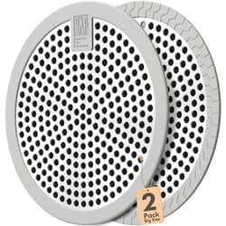 qAp quality art Practical Shower Drain Hair Catcher / Bathtub Drain Cover/Drain Protector/Stainless Steel+Silicone/for Bathroom & Kitchen (2pack/4.5inch/Grey+Grey)