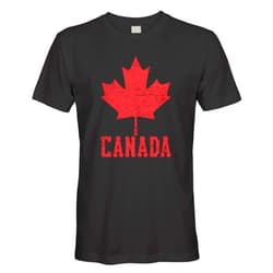 Cybertela Men's Canadian Flag Canada Maple Leaf T-Shirt