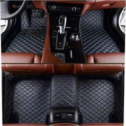 NYMCAR Custom Car Floor Mats Compatible with 99% Audi BMW Mercedes-Benz Chevy Cadillac Jeep Honda Toyota Lexus Infiniti Nissan Mitsubishi Mini Hyundai kIa 2000-2024 (Black Blue)