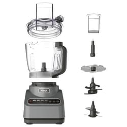 Ninja BN601 Professional Plus Food Processor, 1000 Peak Watts, 4 Functions for Chopping, Slicing, Purees & Dough with 9-Cup Processor Bowl, 3 Blades, Food Chute & Pusher, Silver
