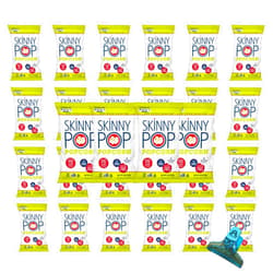 GhosTriseS Skinny Pop popcorn Individual bags, Original Flavor - 30 pack popcorn healthy snacks, 0.65 oz popcorn packets with our Clip Bag by GhosTriseS