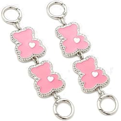 AUMEY Bag Strap Extender (Style2 Silver+Pink)
