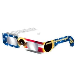 The Eclipser ISO & CE Certified Solar Eclipse Glasses for Direct Sun Viewing - Solar Viewing Glasses for April Eclipse - Patriotic Eagle Design - Made in USA by American Paper Optics (5 Pack)