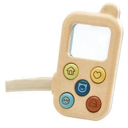 PlanToys® My First Phone Wooden Pretend Play Toy for Kids Ages 3+ | Montessori Role Play Activity for Communication & Imaginative Learning | Eco-Friendly Wooden Educational Set