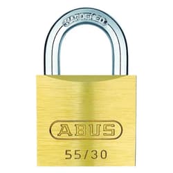 ABUS 55/30 Solid Brass Keyed Padlock with 2 Keys, Hardened Steel Shackle with Anti Corrosion Inner Lock Components, Keyed Different