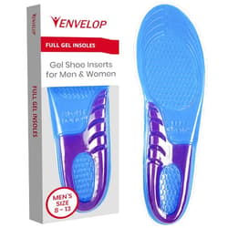 Envelop Gel Insoles for Women - Shoe Inserts for Walking, Running, Hiking - Insoles for Standing All Day - Cushion Soles for Heels, Arch Support, Plantar Fasciitis Flat Feet - Sneaker Boot Insoles