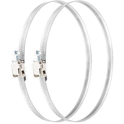neverest® Dryer Vent Hose Clamps 6 inch Set of 2 Air Duct Clamps or Dryer Clamp for Vent made of Stainless Steel with Phillips head for Easy Installation in all HVAC Systems