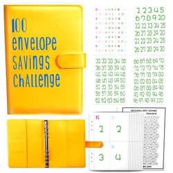 LogFaadCoi Join the 52-Week 100 Envelope Savings Challenge | Fun Path to Save $5,050 in One Year with Our Budget Binder | Money Organizer for Cash Made Easy with Our Colorful Binders (AMZ yellow)