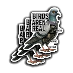 Generic Birds Aren’t Real – Funny Pigeon Drone Conspiracy Sticker | X-Ray Diagram Vinyl Decal for Laptop, Water Bottle, or Car | Meme Gift for Bird Truthers