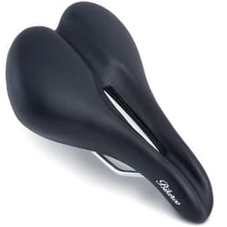 Bikeroo Bike Seat Cushion - Bicycle Seat for Men & Women with Padded Comfort, Mounting Tools, & Waterproof Rain Cover, Replacement Bike Saddle Made for Road & Mountain Bikes