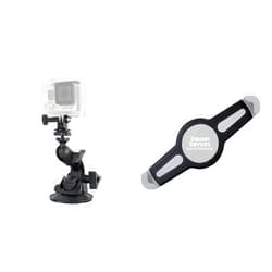 Delkin Devices Fat Gecko Mini Suction Camera Mount with GoPro Adapter (DDMNT-MINI-GP), Black & Fat Gecko Tablet and iPad Bracket (DDMNT-UTAB1)(Bracket only)