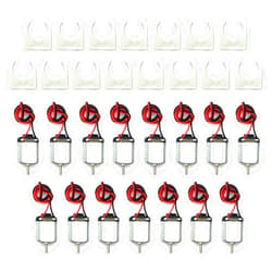 EUDAX 15 Pcs Rectangular DC Motor Mini Electric Motor 1.5-3V 24000RPM with 9.8