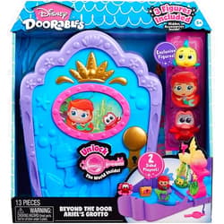Disney Doorables Beyond the Door Ariel’s Grotto Playset, Includes 3 Exclusive Disney The Little Mermaid Figures, 8 Accessories, and 1 Key, Officially Licensed Kids Toys for Ages 5 Up by Just Play