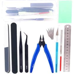 Alcyuh 10Pcs Gundam Model Tools Kit Gunpla Tool Model Hobby Tool Kits Bandai Tool Gundam Modeler Basic Tools for Hobby Model Building Making Assembling