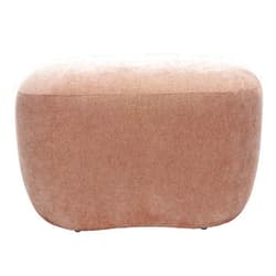 SAFAVIEH Home Collection Regut Peach Linen Ottoman (Fully Assembled)