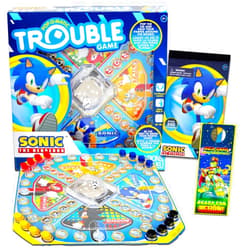 Game Party Sonic The Hedgehog Pop Up Board Game - Bundle with Sonic Board Game for Kids with Pop Up Dice Plus Stickers, More | Sonic The Hedgehog Games for Birthday Party