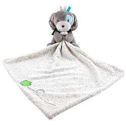 StoHua Baby Comforter Taggy Blanket Toddlers Lovely Cuddles Security Blanket for Baby Soft Sleeping Blankets Cute Animal Design Plush Stuffed Blankie(Puppy)