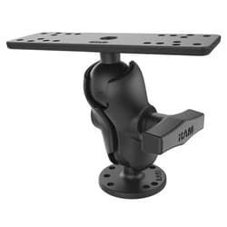 RAM Mounts RAM-111U-B Marine Electronic Mount with Short Arm Compatible with Garmin, Lowrance, Humminbird + More