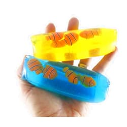 Curious Minds Busy Bags 2 Clownfish Sealife Animal Water Trick Snake Filled - Stress Toy - Slippery Tricky Wiggly Wiggler Tube - Squishy Wiggler Sensory Fidget Ball Can't Hold (2 Random Colors)
