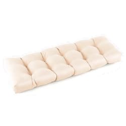 Giantex Outdoor Bench Cushion, 52 x 19.5 Inch Tufted Patio Cushion Pads for Garden Sofa Settee Couch, Thick Loveseat Cushion, Waterproof Patio Furniture Swing Cushion (Beige)
