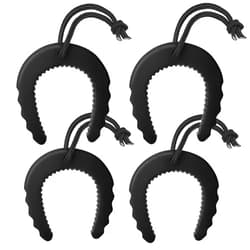 MCSDFN 4 Pcs First Responder Door Stop, Emergency Police Door Jam with Nylon Cord Attachments for Law Enforcement Emergency Medical Services Firefighter Accessories, Black