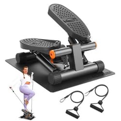 Niceday Steppers for Exercise, Stair Stepper with Resistance Bands, Mini Stepper with 300LBS Loading Capacity, Hydraulic Fitness Stepper with LCD Monitor
