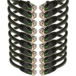 iMBAPrice - 100 ' Cat5e RJ45 Network Ethernet Patch Cable, (10 Pack), Black (IMBA-CAT5-100BK-10PK)