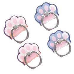 JCSMARTEC 4Pcs Phone Ring Holder Stand, Cute Animal Dogs Cats Paw Ring Stand 360 Rotation Finger Ring Grip Kickstand for Cellphones(Cat Paw)