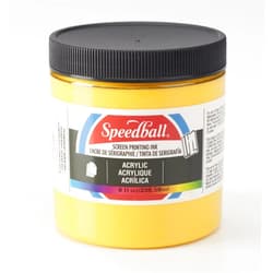 Speedball 004623 Acrylic Screen Printing Ink, 8 fl. oz., Medium Yellow