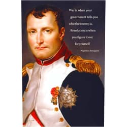Generic Textured Paper - Napoleon Bonaparte Quote - War is When. Poster Original Art Print Photo Wall Home Decor - Military Strategy Sun Tzu Art of War Quotation - Size: 12 x 8 Inches
