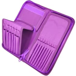 MyArtscape Paint Brush Holder, Purple Organizer for 15 Short Handle Brushes - Storage for Acrylic, Oil & Watercolor Paintbrushes - Premium Art Supplies