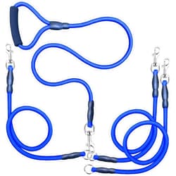 SONQUEEN Heavy Duty 3 Dog Leash No Tangle Detachable 360° Swivel Device Multiple Dog Leash with Padded Handle for Two/Three Pets
