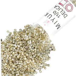 Miyuki Delica Seed Beads – Size 11/0 (1.6 mm), DB1831, Duracoat Galvanized Silver, 7.2 g, Approx. 1440 Beads, Made in Japan