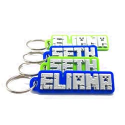 Name Your Keyring Minecraft-Inspired Gaming Personalized Keyring. Gamer Tag! Name Tag! Backpacks! School Bag! Holidays! Birthday! Party!