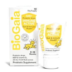 BioGaia Immune Active Baby Probiotic Drops + Vitamin D | for Babies & Toddlers 0-36 Months | Supports Digestive & Immune Health | Allergen, Dairy, Soy & Gluten Free | 50 Day Supply
