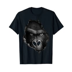 @n!mal Gorilla Face Wall Animal Print Art Animal Lover Gorilla T-Shirt