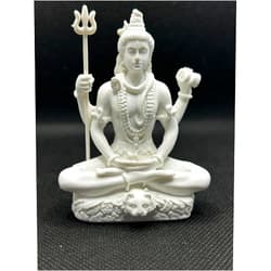 SHIVAJI ARTS Lord Shiva Statue, Small Size Mahadev Idol for Car, Adiyogi Shiva Statue, Bholenath, Hindu god of Meditation, Yoga, Time, Destruction