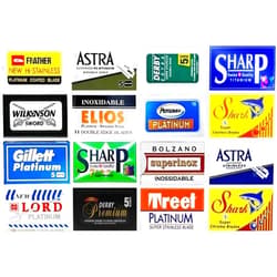 Razor Blades Club 100 Excellent Quality Double Edge Razor Blades Sampler (16 different brands)