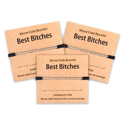 Shonyin Valentines Day Gift for Best Bitches Morse Code Bracelet Best Friend Gift for Women Funny Friendship Gift 2/3 PCS Christmas Friendsgiving Day Gift