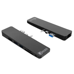 Juiced Systems CruzHUB - Surface Laptop 2 Adapter - Designed for Surface Laptop 2 - Gigabit Ethernet - 4K HDMI - 2 USB 3.0 - SD - Micro SD - AUX - Compatible with Surface Laptop v1 and v2